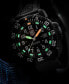 ფოტო #4 პროდუქტის Men's Swiss Navy Seal ColorMark Black Rubber Strap Watch 44mm