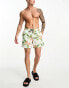 Jack & Jones Intelligence swim shorts in peach print