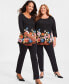 ფოტო #2 პროდუქტის Women's Printed 3/4-Sleeve Top, XS-4X, Created for Macy's