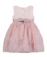 ფოტო #2 პროდუქტის Baby Girls Fit-and-Flare Embroidered Dress with Rosettes