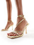 Public Desire Flossy heeled sandals in gold