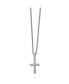 Фото #1 товара Chisel polished with CZ Cross Pendant on a Rolo Chain Necklace