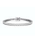 ფოტო #1 პროდუქტის Sterling Silver with Rhodium Plated Clear Cubic Zirconia Tennis Bracelet