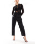 & Other Stories slim leg tailored trousers in black