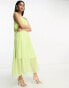 Фото #8 товара Vila floaty cami maxi dress in pastel lime green