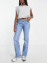 Фото #1 товара Levi's low pitch straight jean in light wash blue