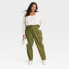 Фото #2 товара Women's High-Waisted Paperbag Taper Trousers - Ava & Viv