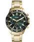 Men's Bannon Multifunction Gold-Tone Stainless Steel Bracelet Watch 45mm