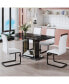 Фото #1 товара Imitation marble table set with metal chairs