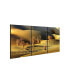 Фото #3 товара Decor Golden Desert 3 Piece Wrapped Canvas Wall Art -20" x 40"