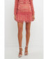 ფოტო #3 პროდუქტის Women's Shirred Floral Mesh Skirt