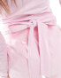 Фото #4 товара Kaiia wrap detail long sleeve top in light pink