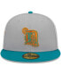 Фото #4 товара Men's Gray, Teal Detroit Tigers 59FIFTY Fitted Hat