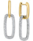 ფოტო #1 პროდუქტის EFFY® Diamond Pavé Link Drop Earrings (5/8 ct. t.w.) in 14k White and Yellow Gold