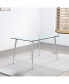 Фото #2 товара Rectangular Glass Dining Table for 4-6,51"x31"x30"