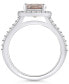 Morganite (1-7/8 ct. t.w.) and Diamond (1/2 ct. t.w.) Halo Ring in 14K White Gold