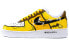 Фото #1 товара 【定制球鞋】 Nike Air Force 1 Low 空军一号 野鹤制造 动漫定制 皮卡丘二次元 宝可梦 立体尾巴 低帮 板鞋 男款 黑黄 / Кроссовки Nike Air Force CW2288-111