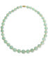 ფოტო #1 პროდუქტის Dyed Green Jade & Polished Bead Graduated 18" Collar Necklace in 14k Gold
