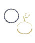 ფოტო #1 პროდუქტის Sodalite Stretch and Infinity Bolo Bracelet Set