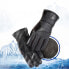 Фото #4 товара Rękawiczki zimowe do telefonu ze skóry PU ocieplane męskie czarne