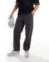 Фото #1 товара Selected Homme loose fit carpenter trousers in dark grey