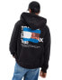 Tommy Jeans graffiti regular zip through hoodie in black