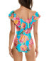 Фото #2 товара Trina Turk Poppy Bandeau Ruffle One-Piece Women's Blue 4