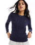 Фото #3 товара Polo Ralph Lauren cable knit jumper in navy