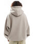 Weekday Tony oversized heavyweight hoodie in mole