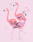 Kid Flamingo Heart Graphic Tee XS
