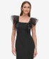 Фото #5 товара Платье женское DKNY с квадратным вырезом и органзовыми рукавами