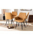 Фото #3 товара Astrid Mid-Century Contemporary Faux Leather Upholstered and Metal 4 Piece Dining Chair Set