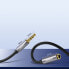 Przewód kabel przedłużacz do słuchawek AUX 3.5mm mini jack 1m srebrny