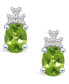 Фото #3 товара Peridot (2-3/4 ct. t.w.) and Diamond (1/5 ct. t.w.) Stud Earrings in 14K White Gold