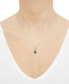 Фото #2 товара Macy's emerald (5/8 ct. t.w.) & Diamond Accent Teardrop 18" Pendant Necklace in 10k White Gold