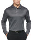 ფოტო #1 პროდუქტის Men's Mini Jacquard Long Sleeve Golf Polo Shirt