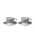 Фото #1 товара Florentine Turquoise 4 Piece Teacup Saucer Set