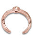ფოტო #3 პროდუქტის Bezel Set Solitaire Cubic Zirconia Toe Ring, 18K Rose Gold Over Silver