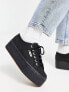 Superga 2790 linea flatform trainers in black