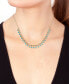 Фото #2 товара EFFY Collection eFFY® Turquoise & Diamond (5/8 ct. t.w.) Bezel Dangle 18" Collar Necklace in 14k Gold