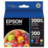 Фото #1 товара Epson 200XL Black, 200 C/M/Y Combo 4pk Ink Cartridges - Black, Cyan, Magenta,