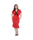 Plus Size Neck Tie Wiggle Dress