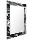 Фото #2 товара 'Ebony' Rectangular On Free Floating Printed Tempered Art Glass Beveled Mirror, 40" x 30"