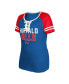 ფოტო #3 პროდუქტის Women's Royal Buffalo Bills Raglan Lace-Up T-shirt