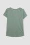 Kadın T-shirt Açık Yeşil C2125ax/gn1107