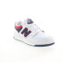 Фото #6 товара New Balance 480 BB480LNR Mens White Leather Lifestyle Sneakers Shoes