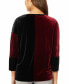 ფოტო #2 პროდუქტის Women's Stretch Velour Color Block Tunic Top
