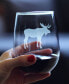 Фото #2 товара Moose Silhouette Rustic Cabin Gifts Stem Less Wine Glass, 17 oz