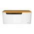 LogiLink KAB0075 - Logitech Kabelbox mit Bambus-Deckel - Power extension cover - White - Wood - Bamboo - Plastic - 140 mm - 310 mm - 130 mm