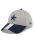Фото #1 товара Men's Heather Silver Dallas Cowboys Stripe 39THIRTY Flex Hat